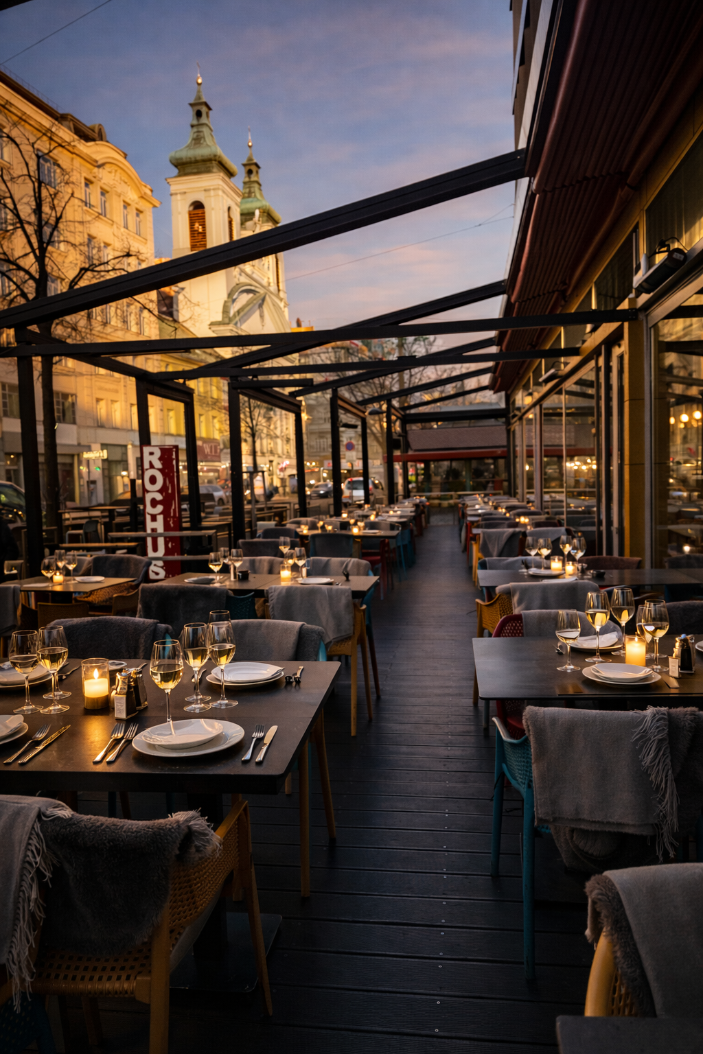 Terrasse vom Restaurant Rochus in 1030 Wien